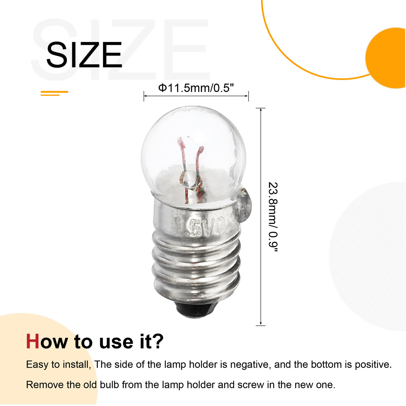 Harfington Screw Base Miniature Bulbs DC Light Mini Lamps with Storage Box