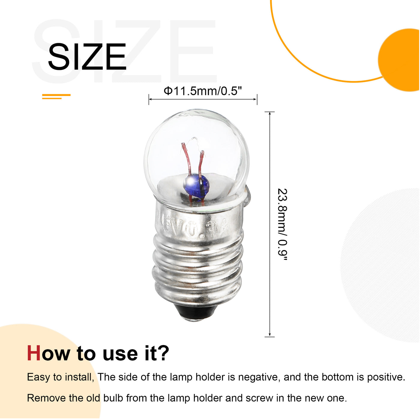 Harfington Screw Base Miniature Bulbs DC Light Mini Lamps with Storage Box