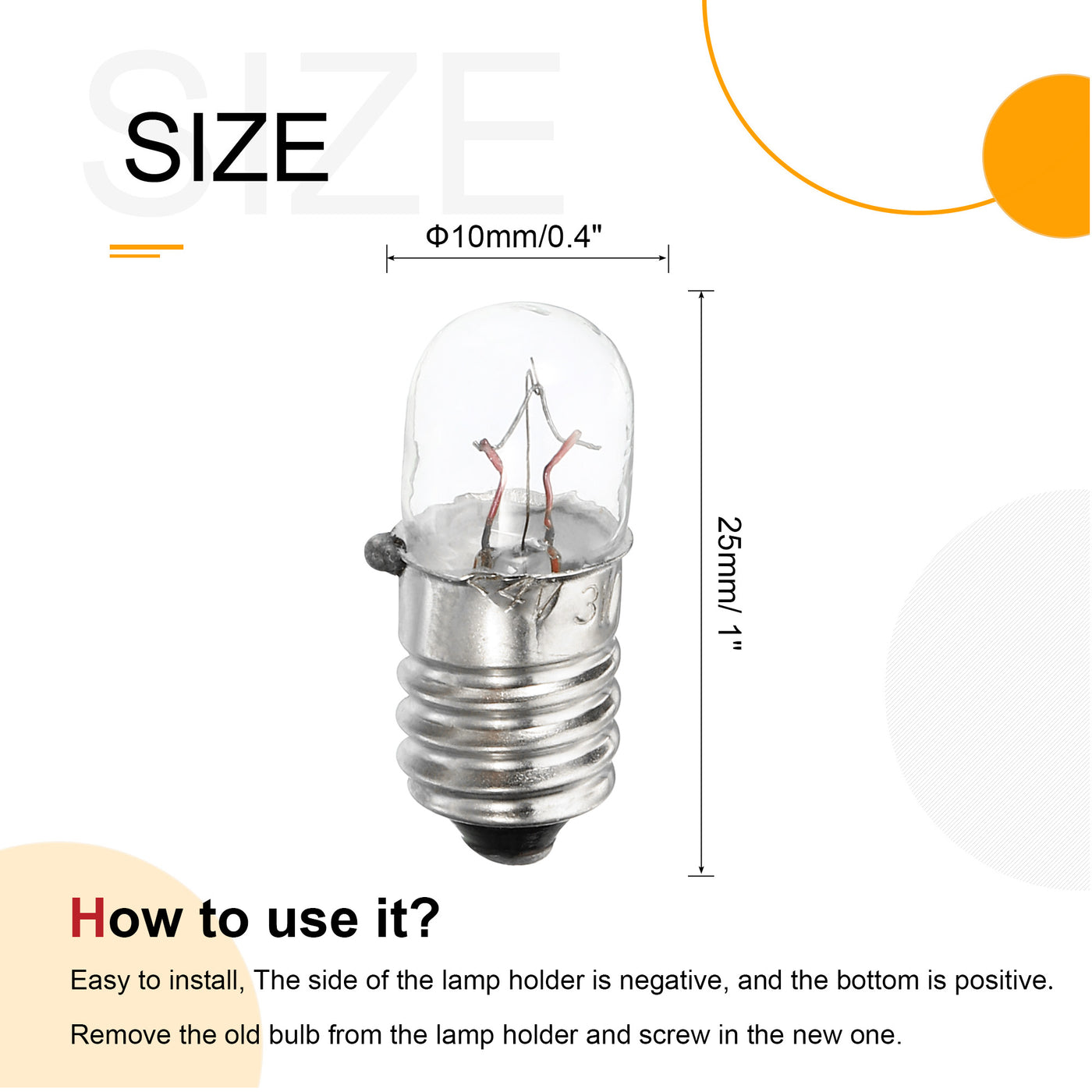 Harfington Screw Base Miniature Bulb Light Mini Lamps with Box