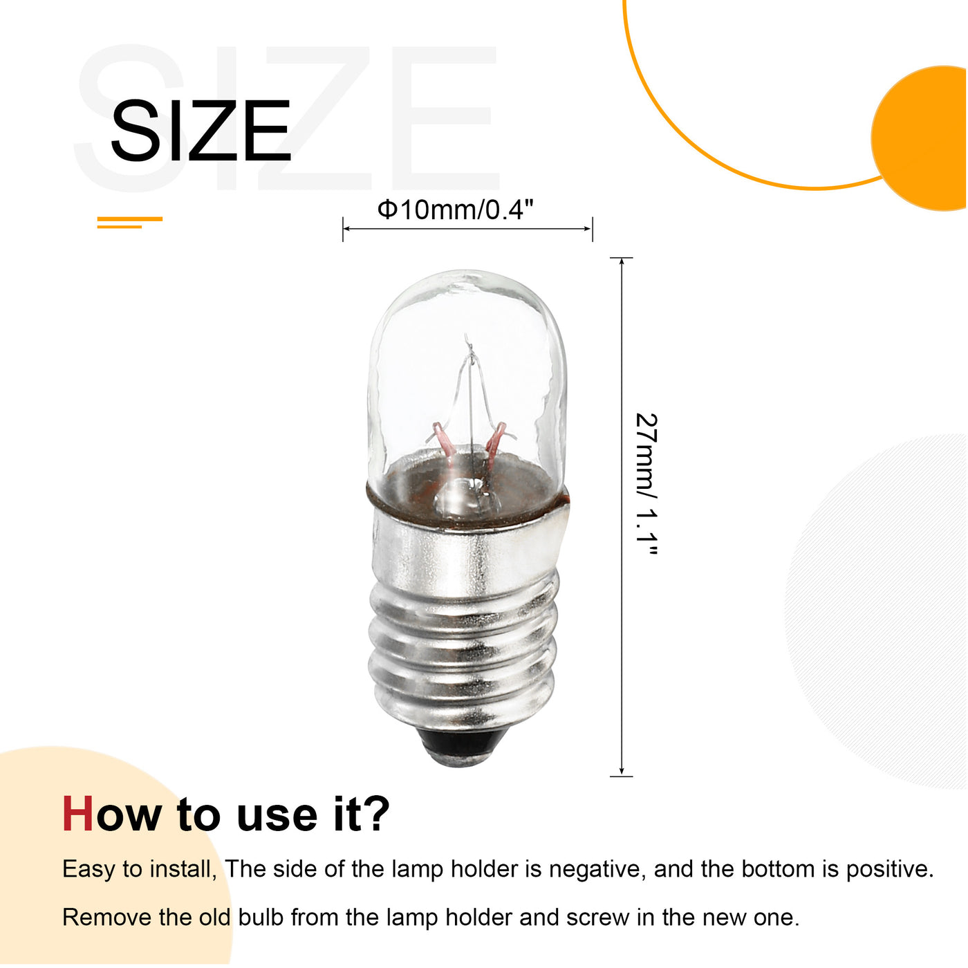 Harfington Screw Base Miniature Bulbs Light Mini Lamps with a Box