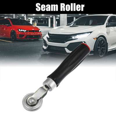 Harfington Seam Roller 0.7cm Wallpaper Car Audio Sound Deadening Application Roller Tool for Auto Noise Wheel Hand Pressure Roller Metal Rubber