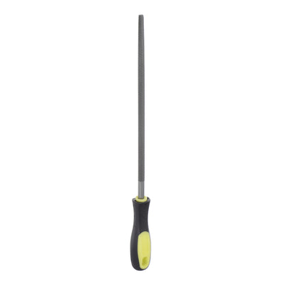 Harfington Round File 10" High Carbon Hardened Steel Cut Hand Rasp with Plastic Handle