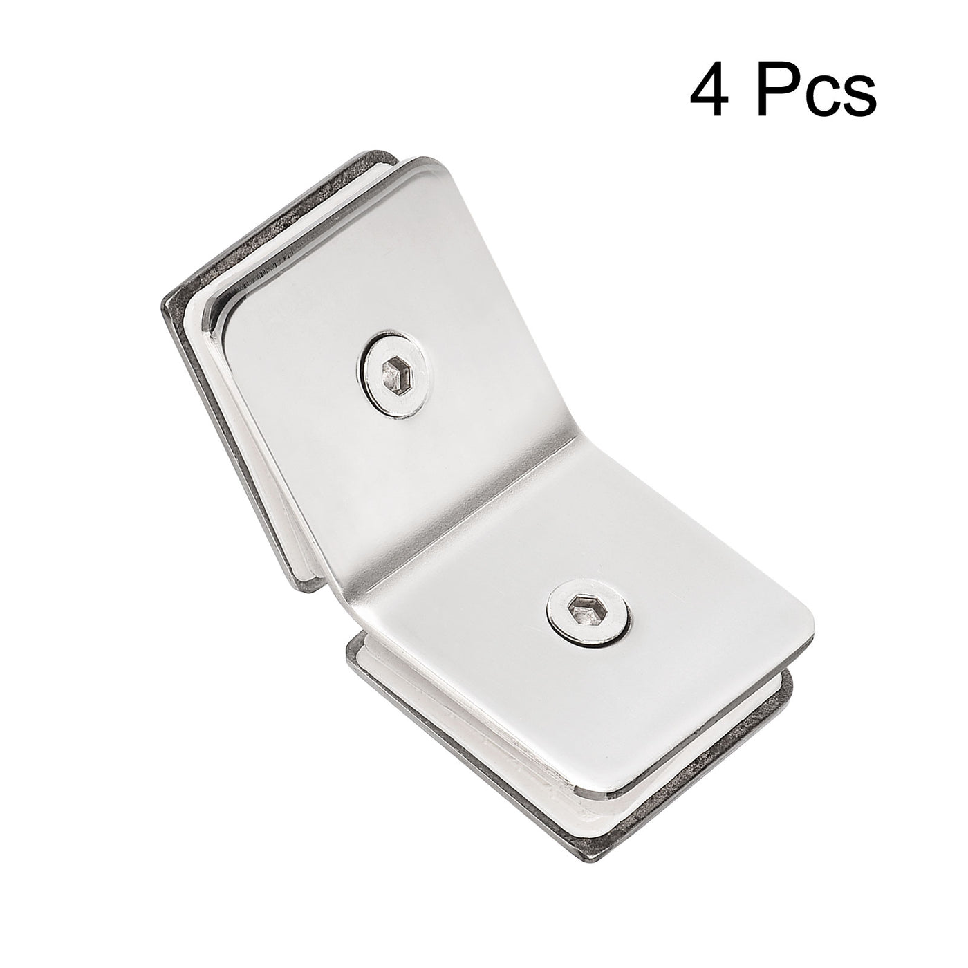 Harfington Stainless Steel Glass Clamp, Square Glass Corner Clamp Bracket Clip for Shower Door