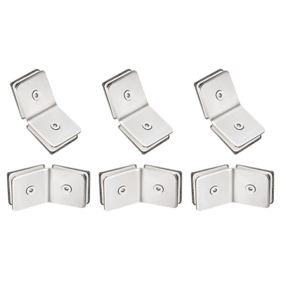 Harfington Stainless Steel Glass Clamp, Square Glass Corner Clamp Bracket Clip for Shower Door