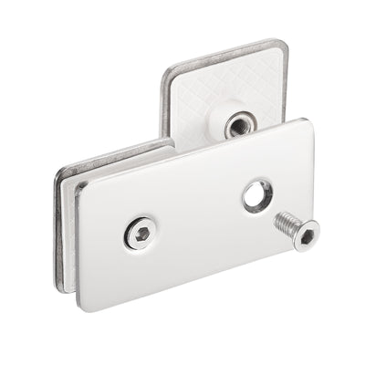 Harfington Stainless Steel Glass Clamp, Square Frameless Glass Corner Bracket Clip for Shower Door