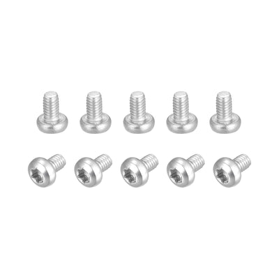 Harfington Uxcell M2.5x4mm Torx Security Machine Screws, 10pcs 316 Stainless Steel Pan Head Screw