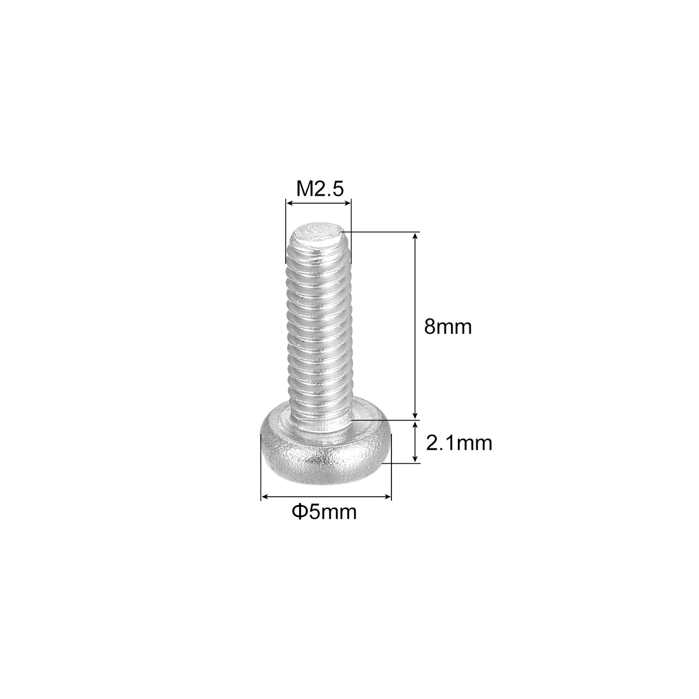 uxcell Uxcell M2.5x8mm Torx Security Machine Screws, 20pcs 316 Stainless Steel Pan Head Screw