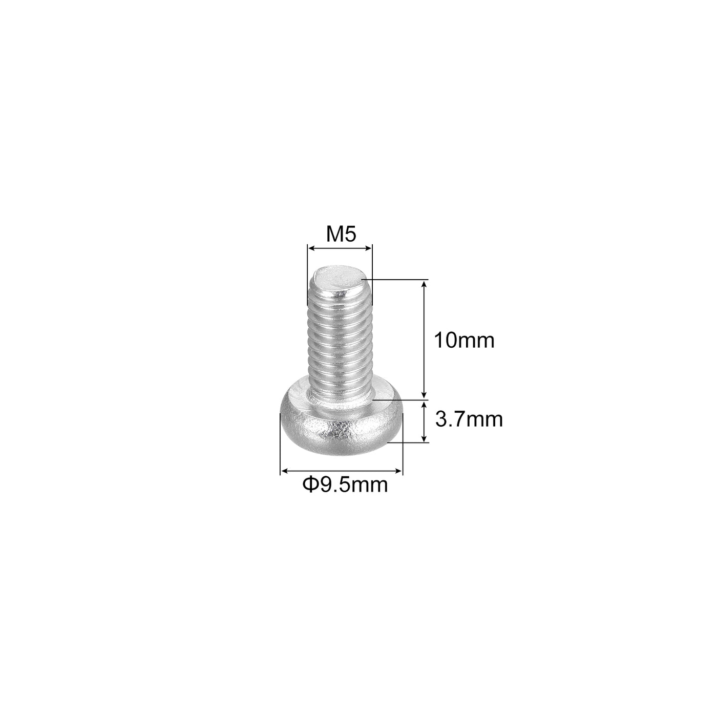 uxcell Uxcell M5x10mm Torx Security Machine Screws, 10pcs 316 Stainless Steel Pan Head Screw