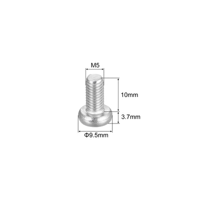 Harfington Uxcell M5x10mm Torx Security Machine Screws, 10pcs 316 Stainless Steel Pan Head Screw