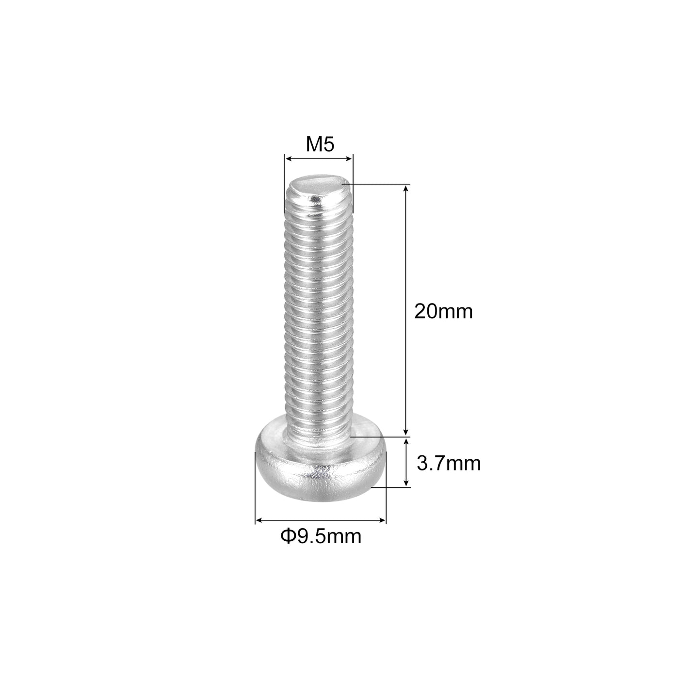 uxcell Uxcell M5x20mm Torx Security Machine Screws, 20pcs 316 Stainless Steel Pan Head Screw