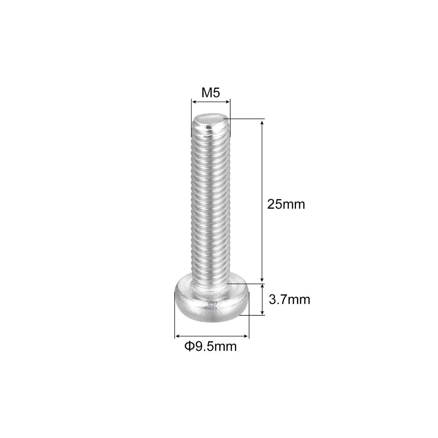 uxcell Uxcell M5x25mm Torx Security Machine Screws, 20pcs 316 Stainless Steel Pan Head Screw