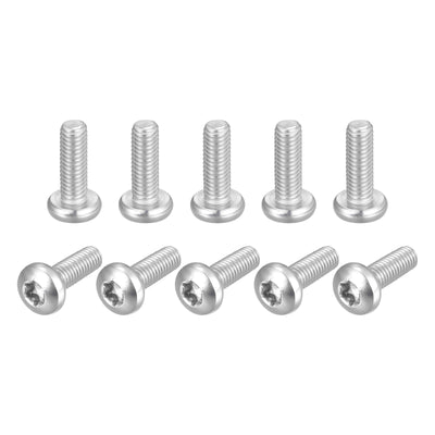 Harfington Uxcell M6x18mm Torx Security Machine Screws, 20pcs 316 Stainless Steel Pan Head Screw