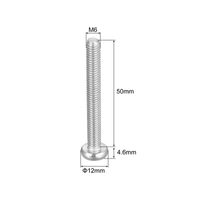 Harfington Uxcell 5Stk M6x50mm Torx Schraube 316 Edelstahl Linsenkopf Fälschungssicher Montage