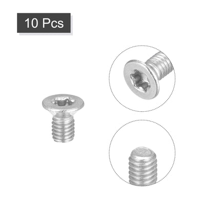 Harfington Uxcell M3x5mm Torx Security Screws, 10pcs 316 Stainless Steel Countersunk Head Screw