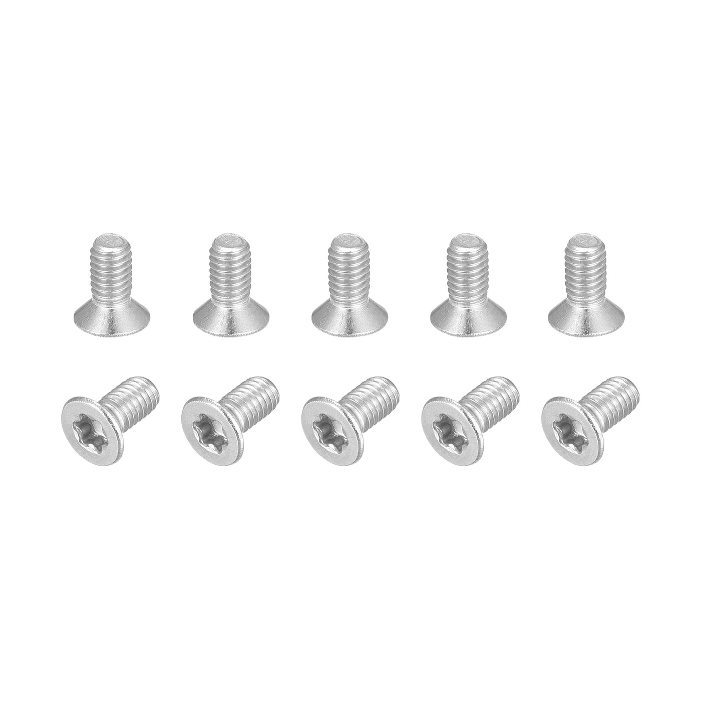 uxcell Uxcell M3x6mm Torx Security Screws, 10pcs 316 Stainless Steel Countersunk Head Screw