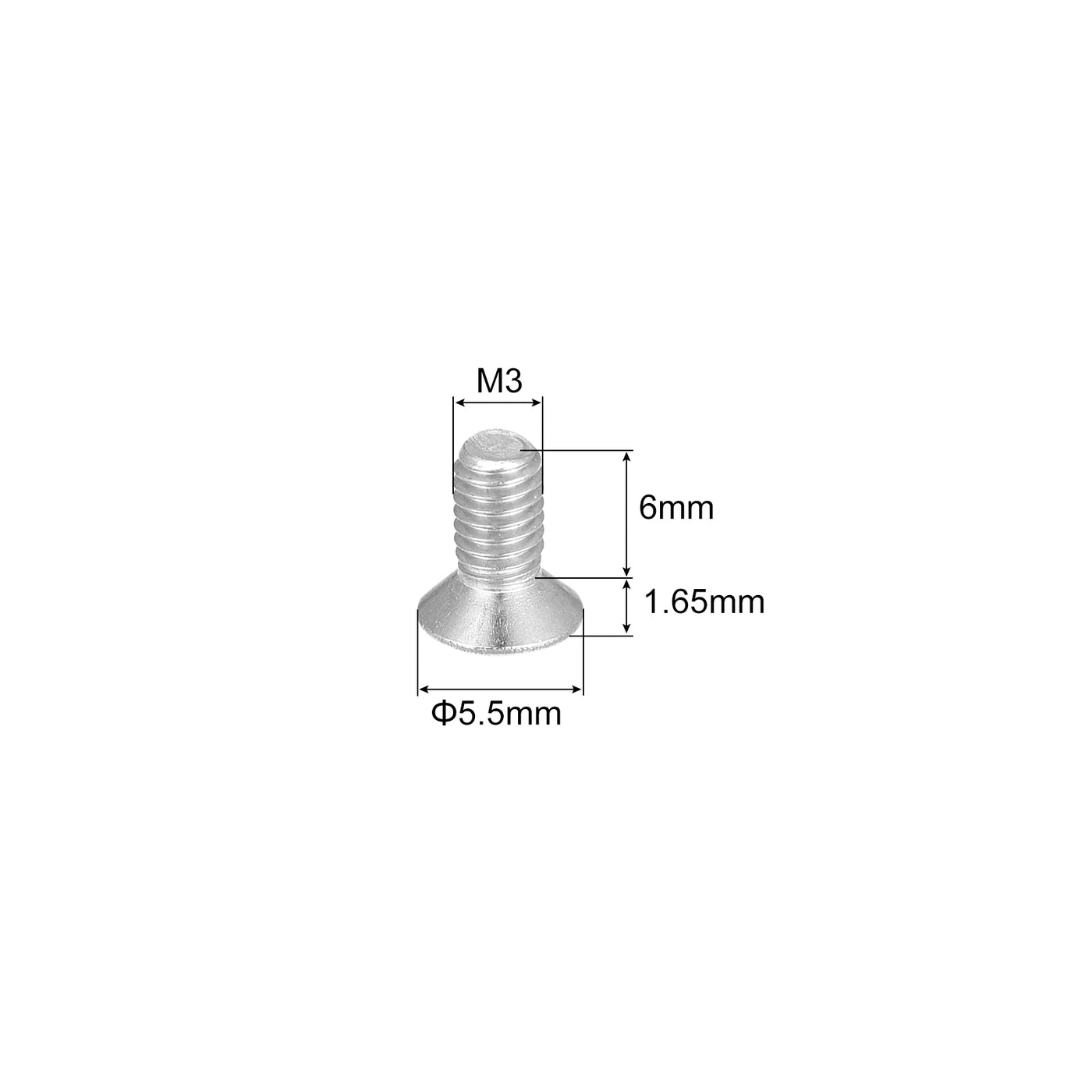 uxcell Uxcell M3x6mm Torx Security Screws, 20pcs 316 Stainless Steel Countersunk Head Screw