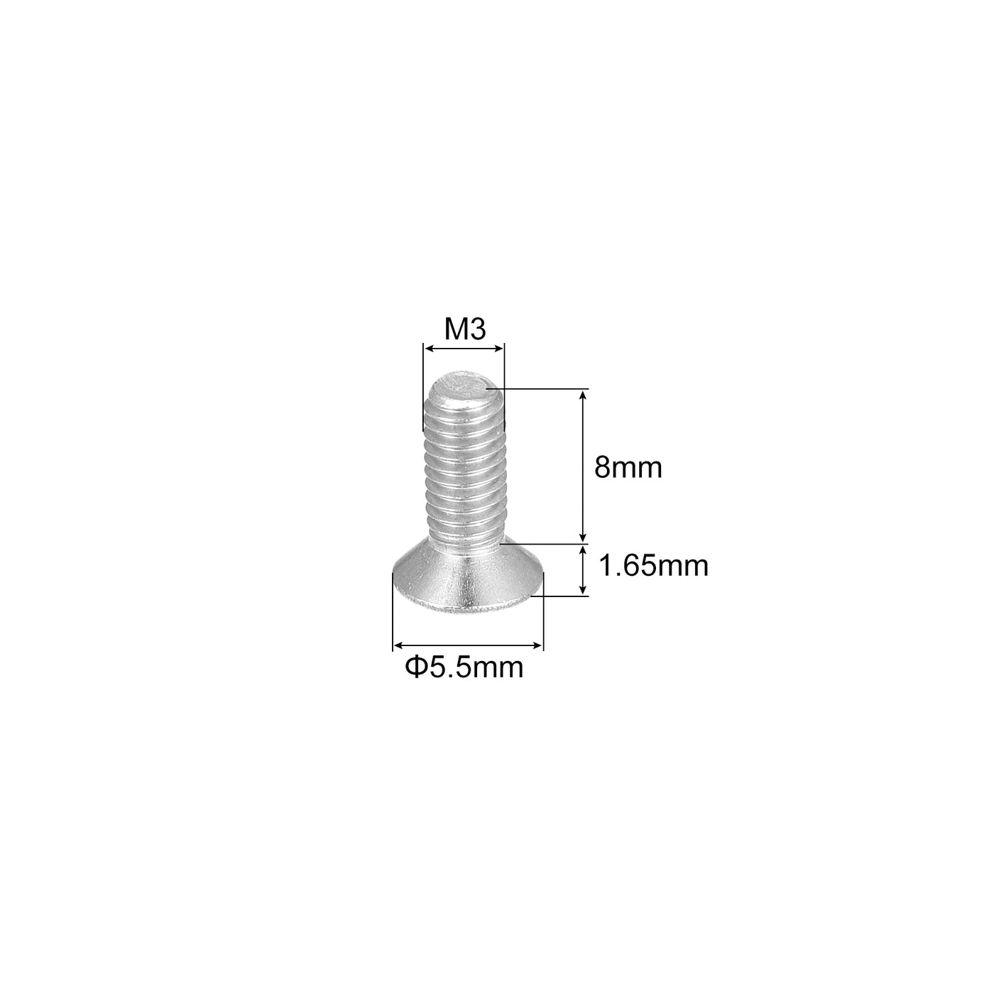 uxcell Uxcell M3x8mm Torx Security Screws, 20pcs 316 Stainless Steel Countersunk Head Screw