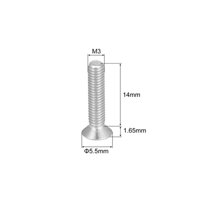 Harfington Uxcell M3x14mm Torx Security Screws, 10pcs 316 Stainless Steel Countersunk Head Screw