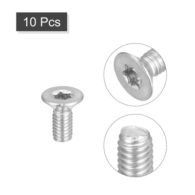 Harfington Uxcell M4x10mm Torx Security Screws, 10pcs 316 Stainless Steel Countersunk Head Screw