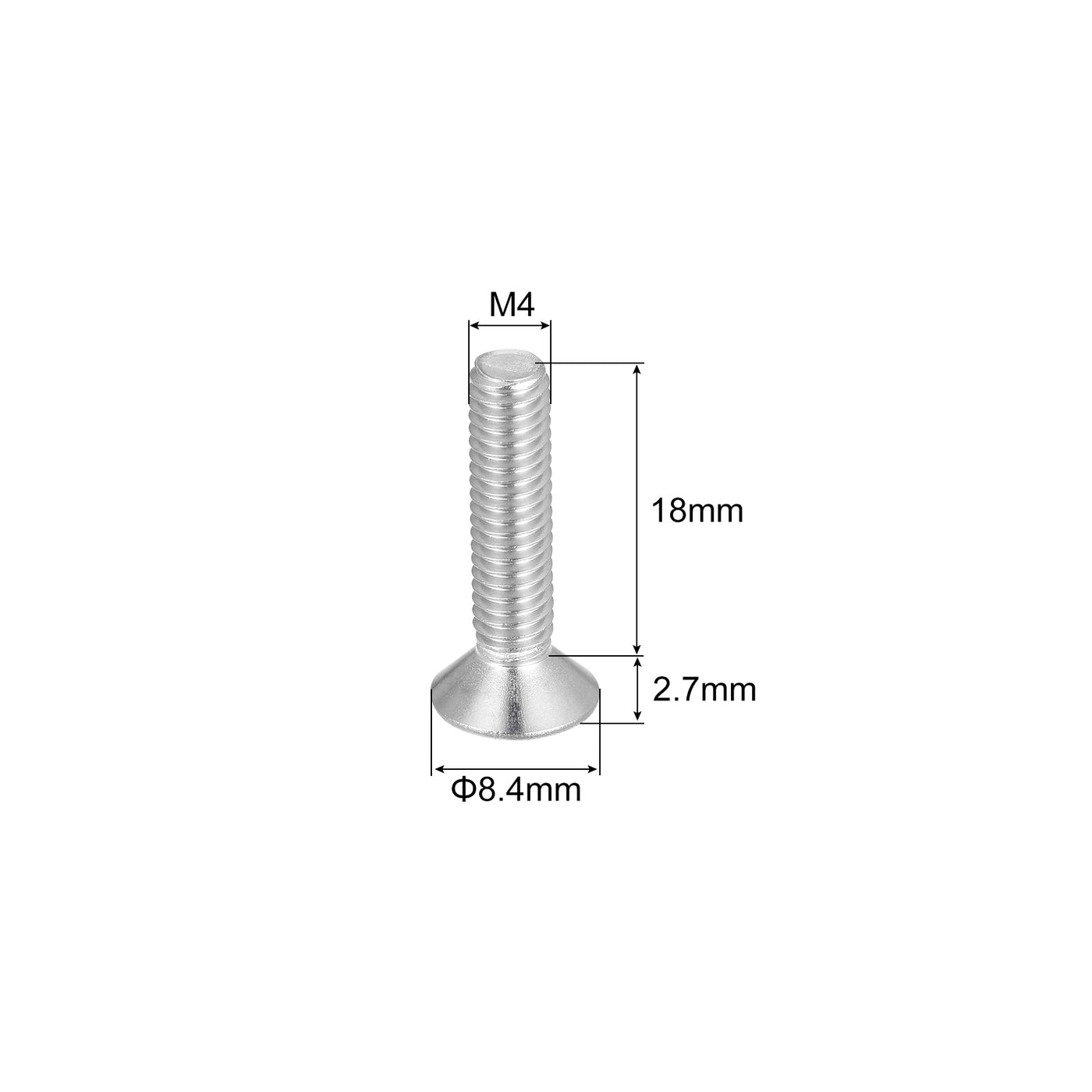 uxcell Uxcell M4x18mm Torx Security Screws, 10pcs 316 Stainless Steel Countersunk Head Screw