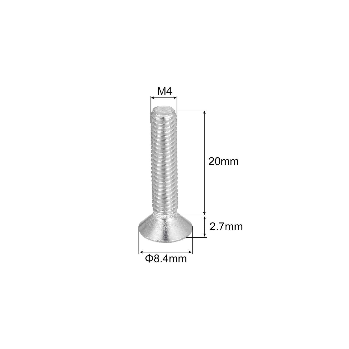 uxcell Uxcell M4x20mm Torx Security Screws, 10pcs 316 Stainless Steel Countersunk Head Screw