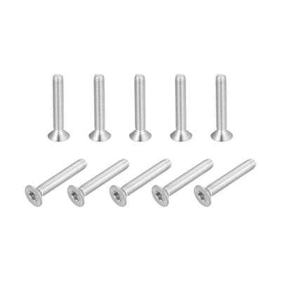 Harfington Uxcell M4x25mm Torx Security Screws, 10pcs 316 Stainless Steel Countersunk Head Screw