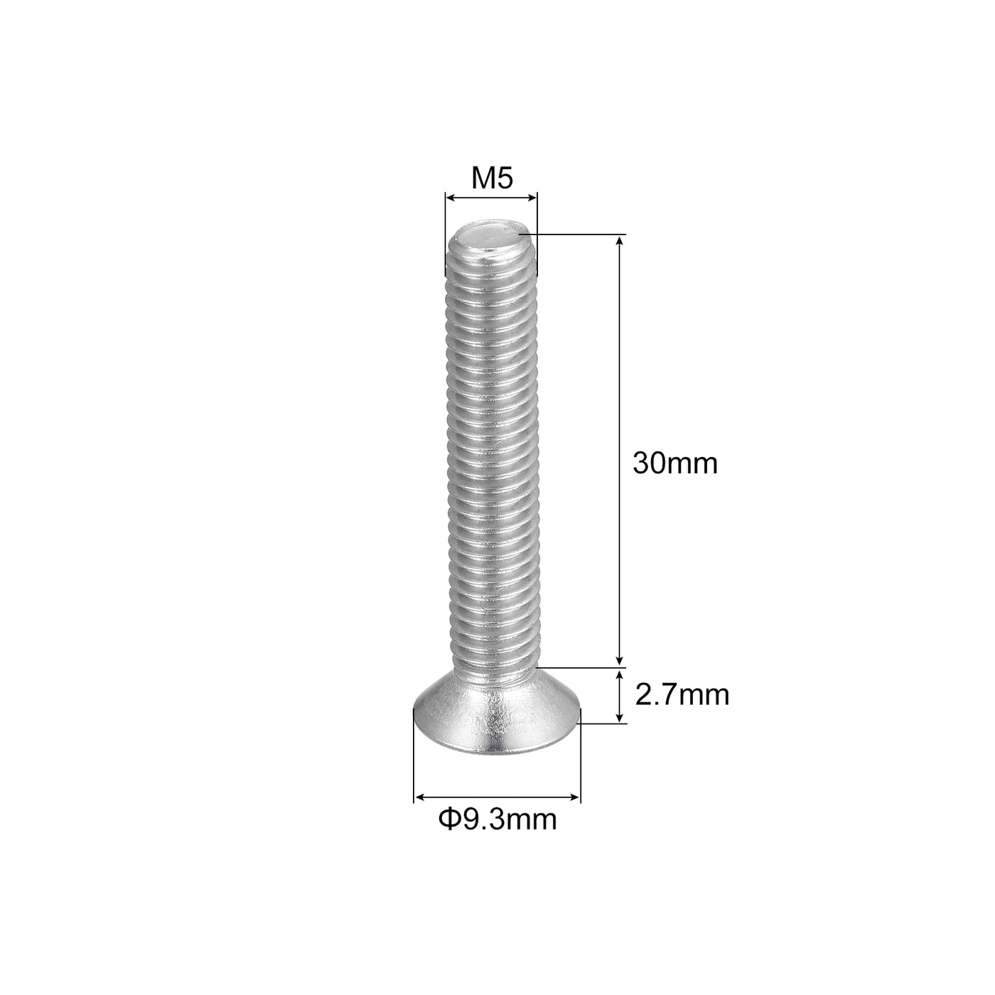 uxcell Uxcell 10Stk M5x30mm Torx Schraube 316 Edelstahl Senkkopf Fälschungssicher Befestigung