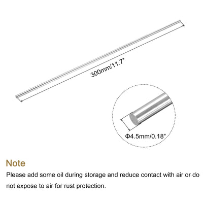 Harfington Round Steel Rod, Lathe Bar Stock Tool, for Shaft Gear,DIY Craft,4.5 x 300mm