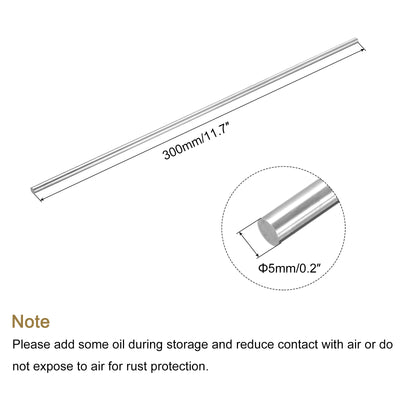 Harfington Round Steel Rod, Lathe Bar Stock Tool, for Shaft Gear,DIY Craft,5 x 300mm