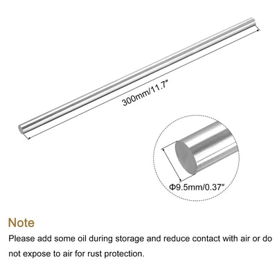 Harfington Round Steel Rod, Lathe Bar Stock Tool, for Shaft Gear,DIY Craft,9.5 x 300mm