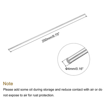 Harfington Round Steel Rod, Lathe Bar Stock Tool, for Shaft Gear,DIY Craft,4 x 250mm