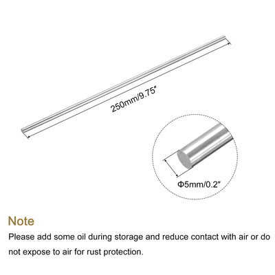 Harfington Round Steel Rod, Lathe Bar Stock Tool, for Shaft Gear,DIY Craft,5 x 250mm