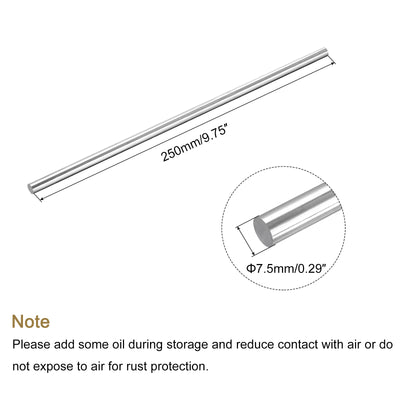 Harfington Round Steel Rod, Lathe Bar Stock Tool, for Shaft Gear,DIY Craft,7.5 x 250mm