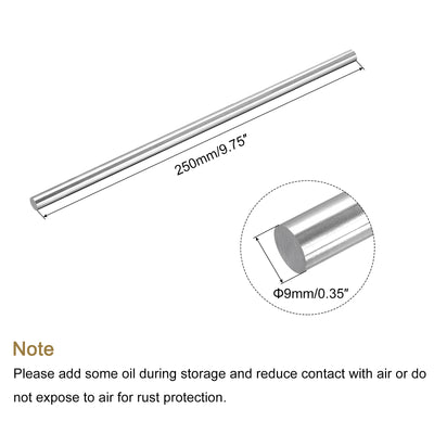 Harfington Round Steel Rod, Lathe Bar Stock Tool, for Shaft Gear,DIY Craft,9 x 250mm