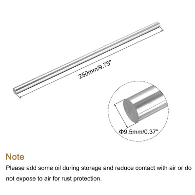 Harfington Round Steel Rod, Lathe Bar Stock Tool, for Shaft Gear,DIY Craft,9.5 x 250mm