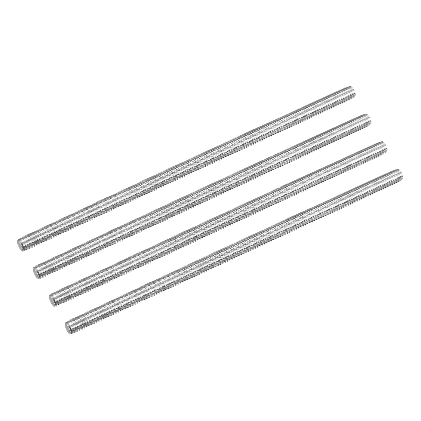 Harfington Fully Threaded Rod M4 x 100mm 0.7mm Pitch 304 Stainless Steel Right Hand 8Pcs