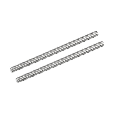 Harfington Fully Threaded Rod M6 x 100mm 1mm Pitch 304 Stainless Steel Right Hand 2 Pcs