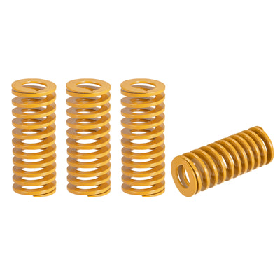 uxcell Uxcell Die Spring, 4pcs 30mm OD 70mm Long Spiral Stamping Light Load, Yellow