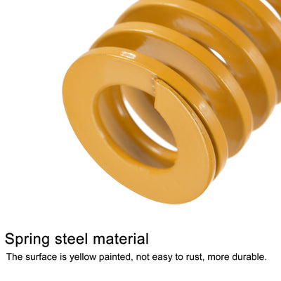 Harfington Uxcell Die Spring, 4pcs 30mm OD 200mm Long Spiral Stamping Light Load, Yellow