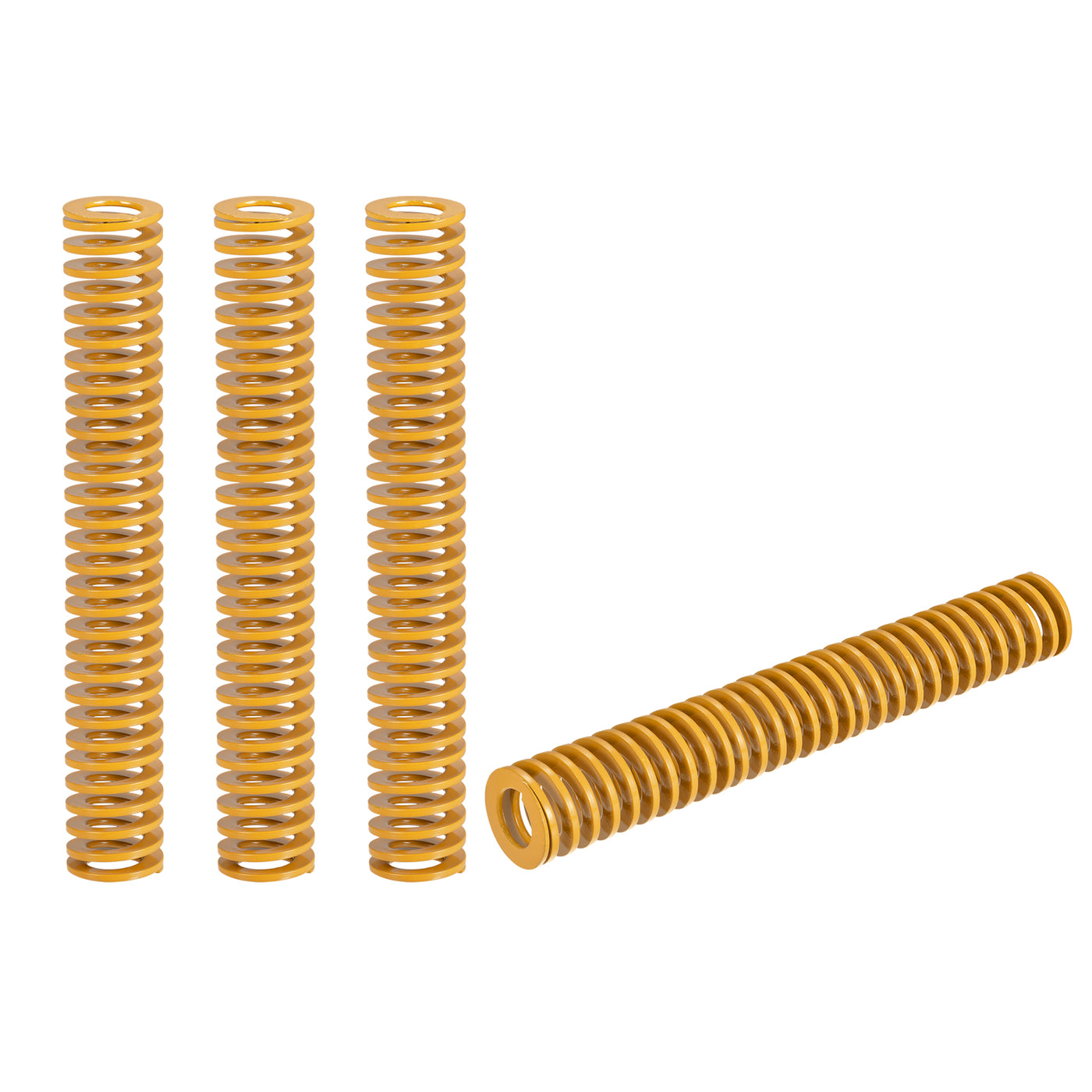 uxcell Uxcell Die Spring, 4pcs 30mm OD 200mm Long Spiral Stamping Light Load, Yellow