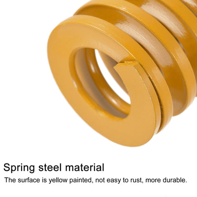 Harfington Uxcell Die Spring, 2pcs 35mm OD 40mm Long Spiral Stamping Light Load, Yellow