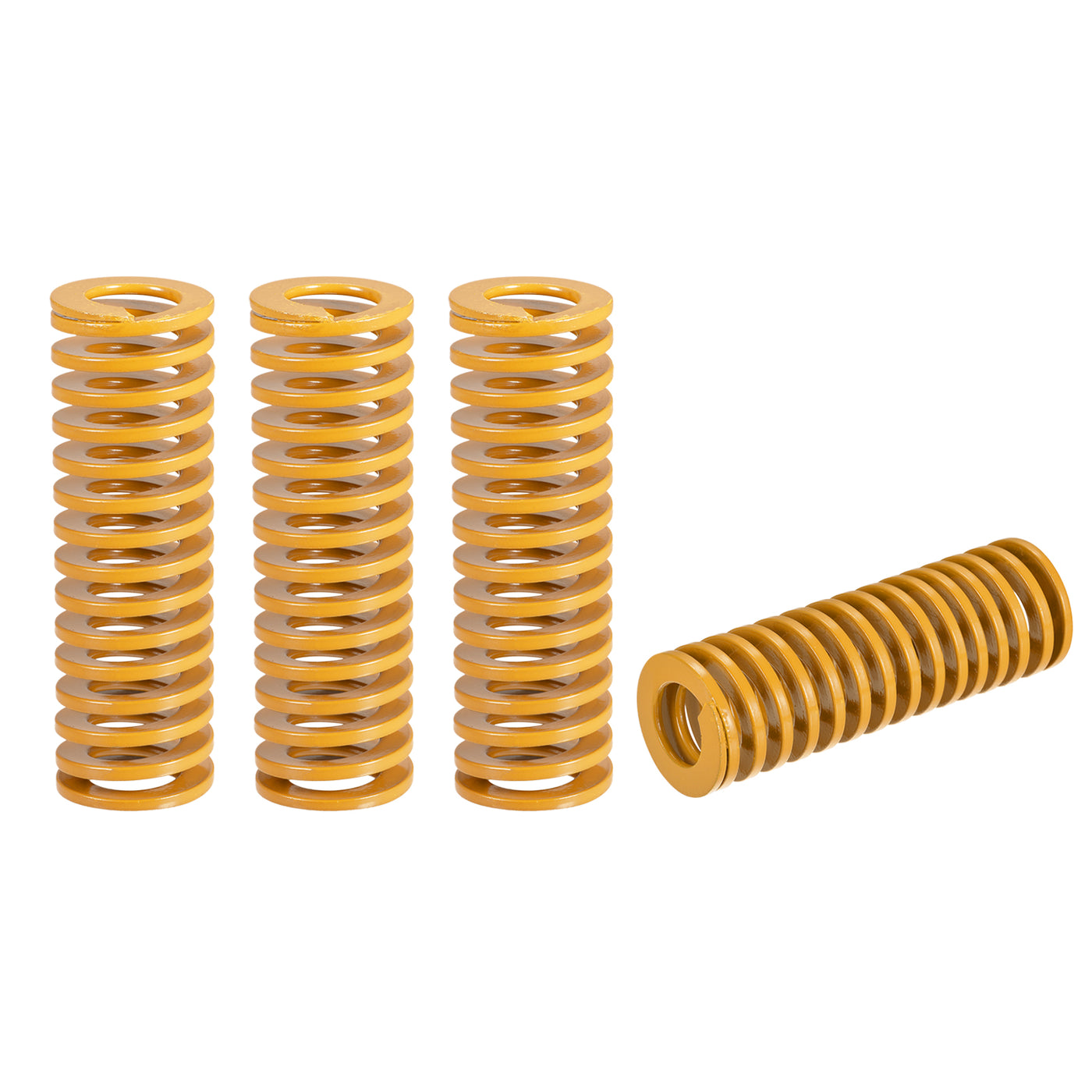 uxcell Uxcell Die Spring, 4pcs 35mm OD 100mm Long Spiral Stamping Light Load, Yellow