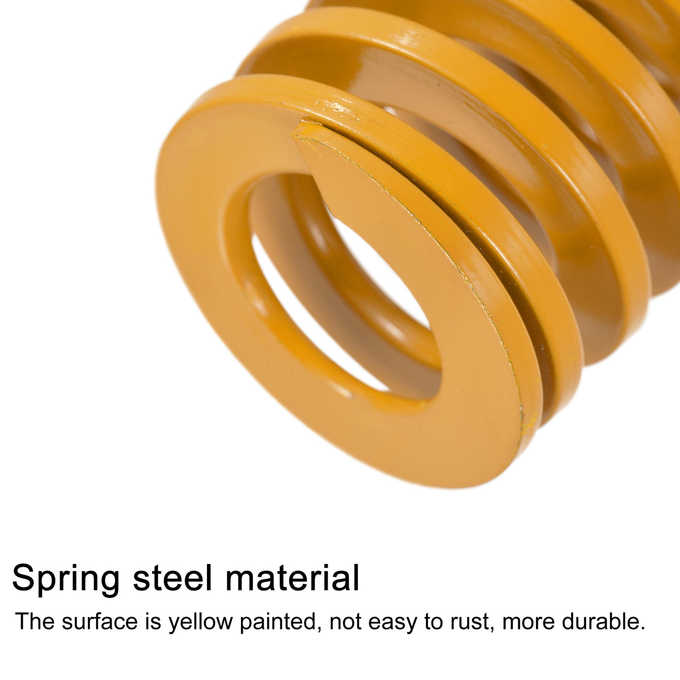 uxcell Uxcell Die Spring, 40mm OD 45mm Long Spiral Stamping Light Load, Yellow