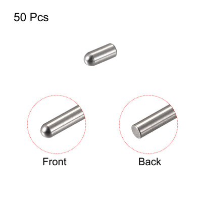 Harfington Dowel Pins, 304 Stainless Steel Round Head Flat Chamfered End Dowel Pin, Wood Bunk Bed Shelf Pegs Support Shelves Fasten Element