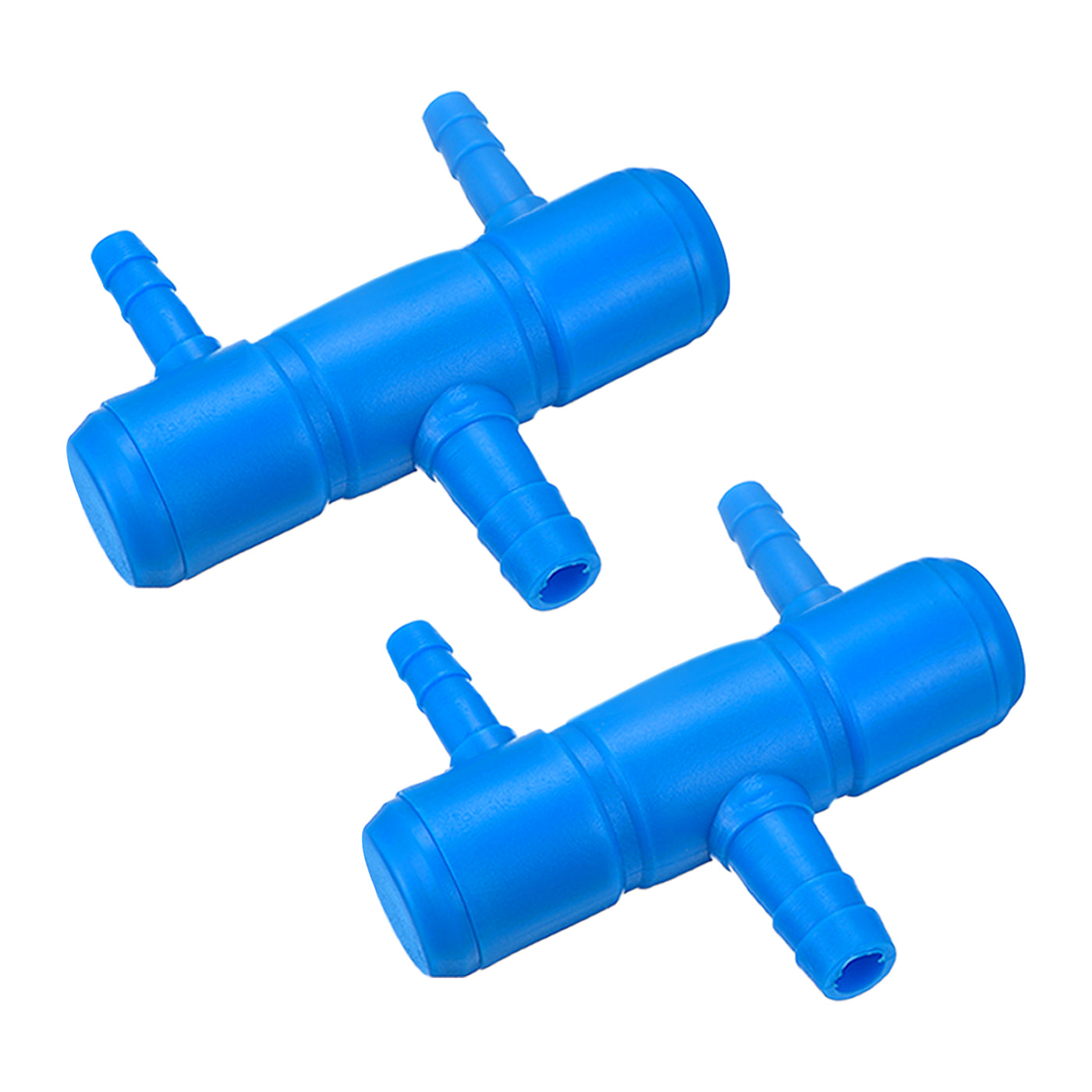 uxcell Uxcell 2 Stück Luftlinie Schlauchspalter Anschluss 49mm/1.93" 2 Wege Fish Tank Sauerstoff Rohr Luftschlauch Adapter für Aquarium Blau