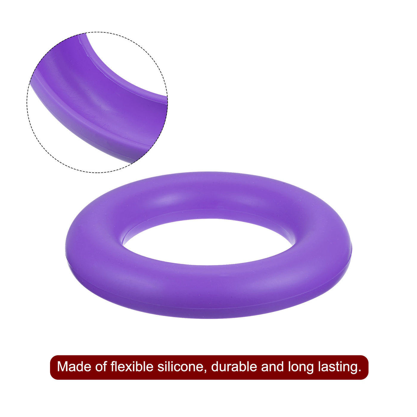 Harfington Silicone Bobbin Ring Holder and 20 Plastic Bobbins Set, Purple/Pink