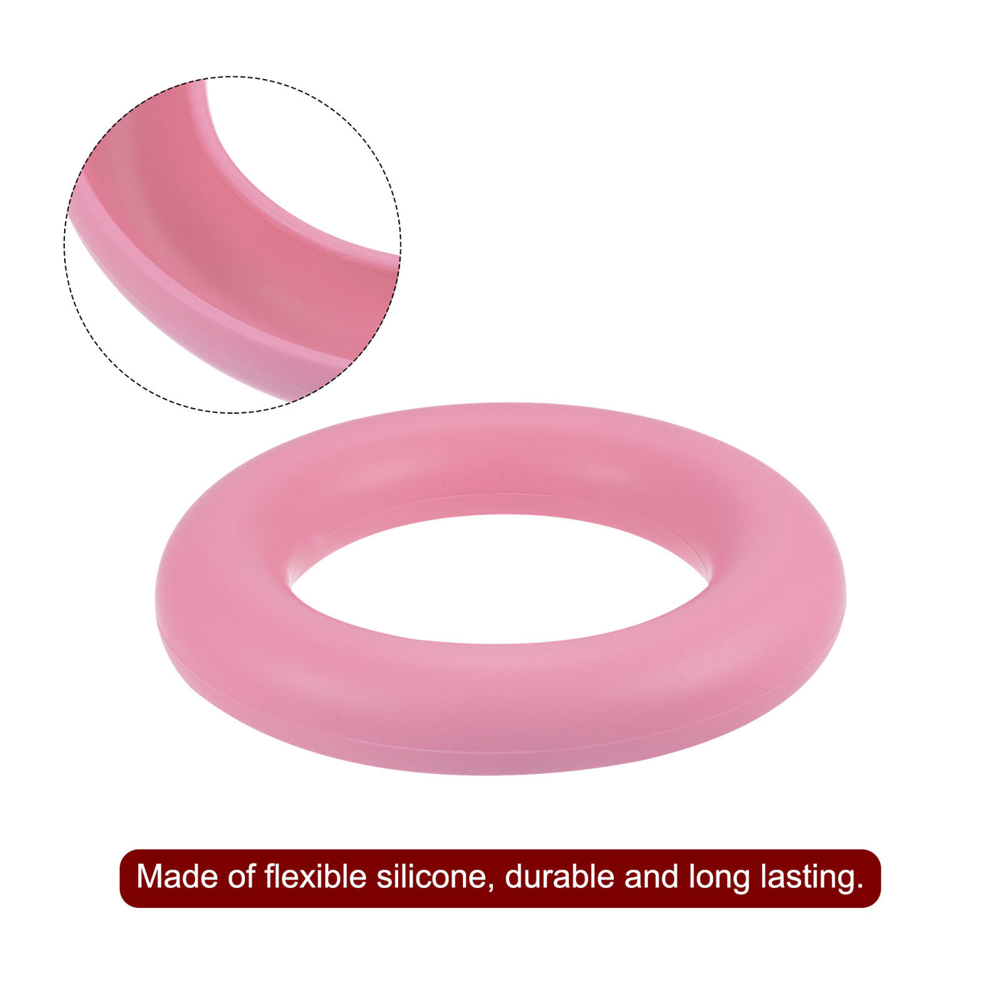 Harfington Silicone Bobbin Ring Holder and 20 Plastic Bobbins Set, Pink