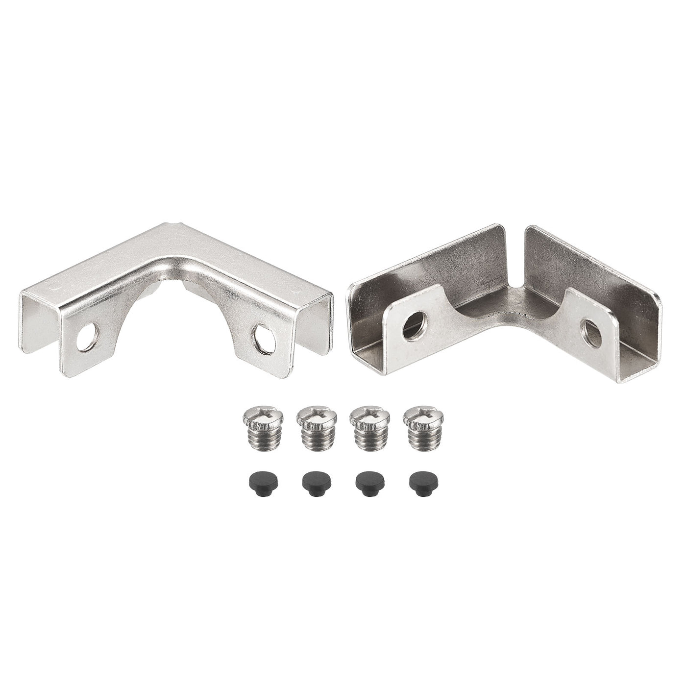 Harfington Glass Fixing Clip, L-shaped Glass Combination Fixing Bracket Reinforced Clip Clamp Hardware Glass Accessories