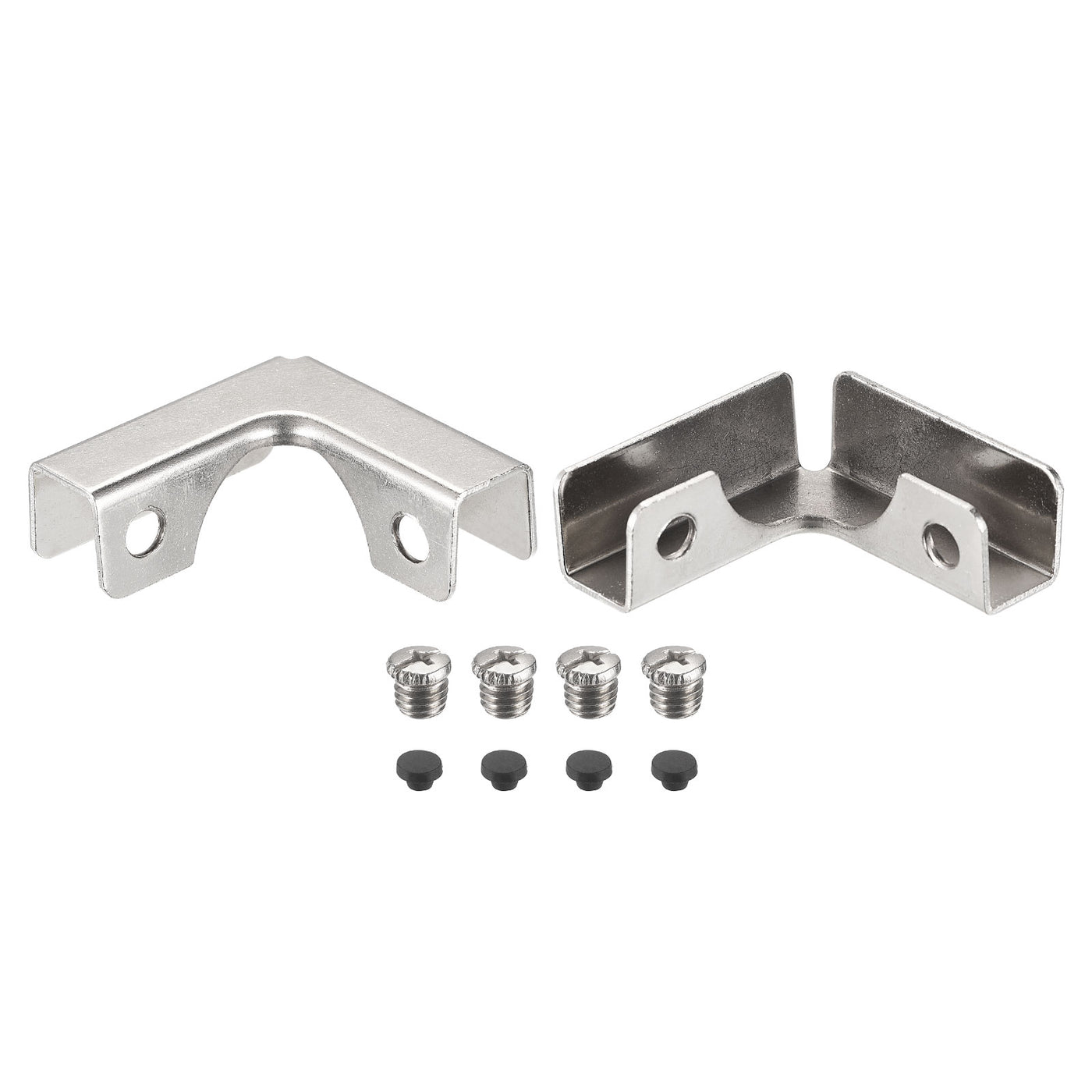 Harfington Glass Fixing Clip, L-shaped Glass Combination Fixing Bracket Reinforced Clip Clamp Hardware Glass Accessories