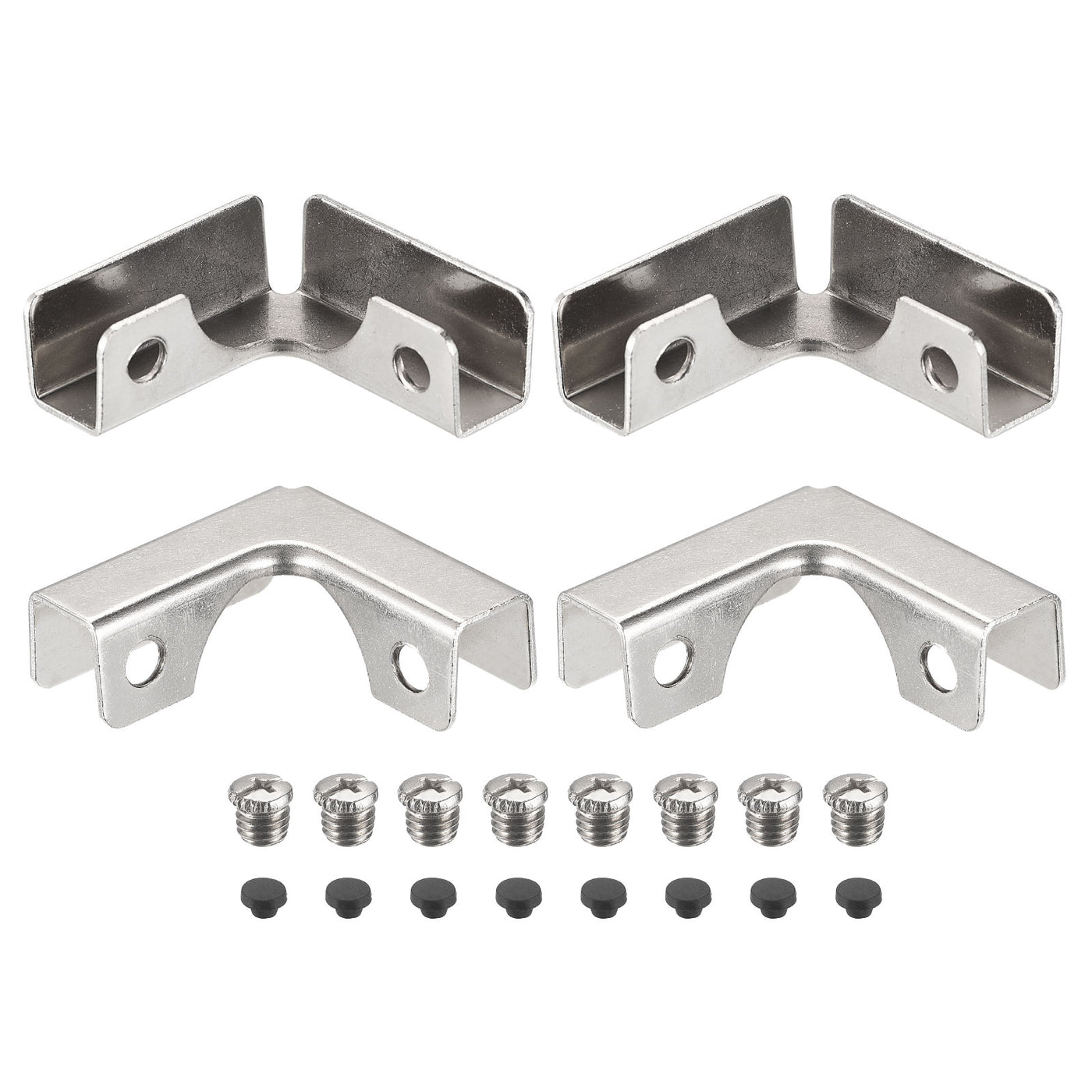 Harfington Glass Fixing Clip, L-shaped Glass Combination Fixing Bracket Reinforced Clip Clamp Hardware Glass Accessories